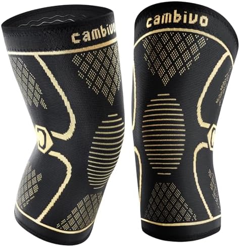 Unleash the Power of Copper Compression: CAMBIVO Knee Braces for Enhanced Mobility and Pain Relief