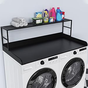 Revamp Your Laundry Room with the GDLF Washer Dryer Countertop Guard for a Tidy & Organized Space